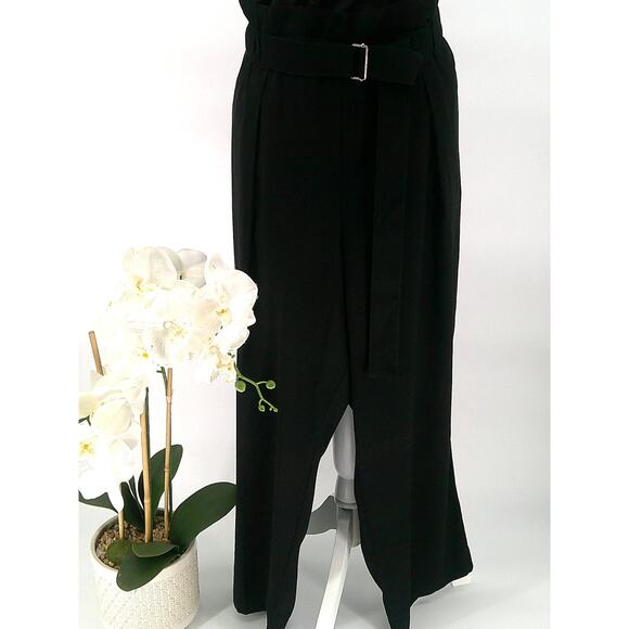 Worthington Womens Black Pockets Elastic Waist With Belt Dress Pants Size 2X - Picture 1 of 11